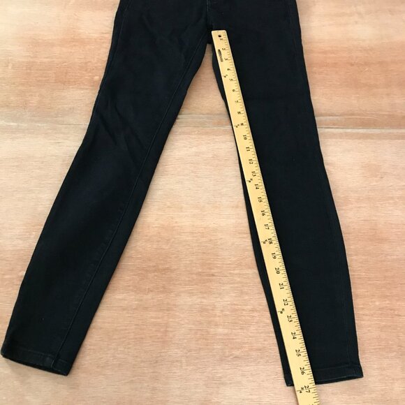 Pilcro and the Letterpress Anthropologie High Rise Skinny Jeans Women 26 Black - Picture 8 of 11